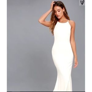 Lulus white maxi grown dress